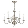 Livex Lighting Williamsburgh 5 - Light Chandelier in  Brushed Nickel - 3 of 4