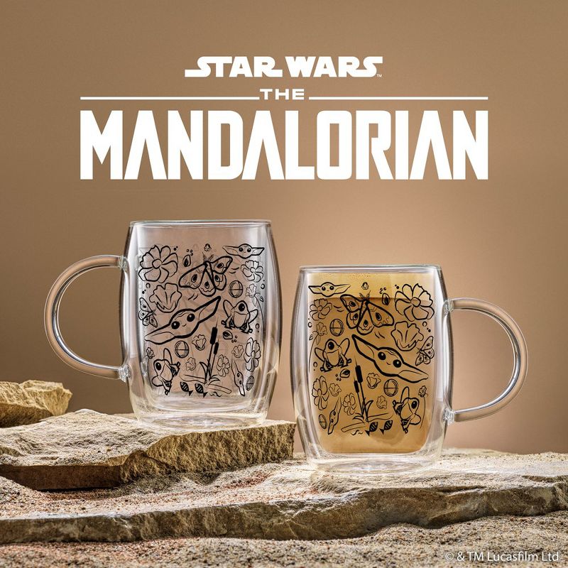 Star Wars Mandalorian The Child All Around Glass Mugs - 13.5 oz - Set of 2, 5 of 7