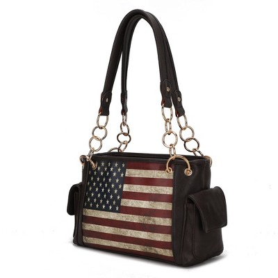 MKF Collection Alaina Vegan Leather Women’s Flag Shoulder Bag by Mia K