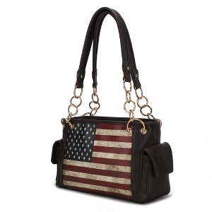 MKF Collection Alaina Vegan Leather Women’s Flag Shoulder Bag by Mia K - 1 of 4