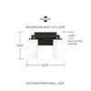 Capital Lighting Ravenwood 2 - Light Vanity in  Black Iron - 4 of 4