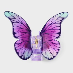 Acrylic Butterfly Claw Hair Clip - Wild Fable™ Purple: Fashion Styling, All Hair Types, 15+ Age - 1 of 3
