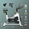 NAYSAYE Exercise Trainers Stationary Exercise Bike with 35LB Flywheel and Adjustable Resistance for Home Gym, White and Black, 41.14"*8.66"*32" - 3 of 4