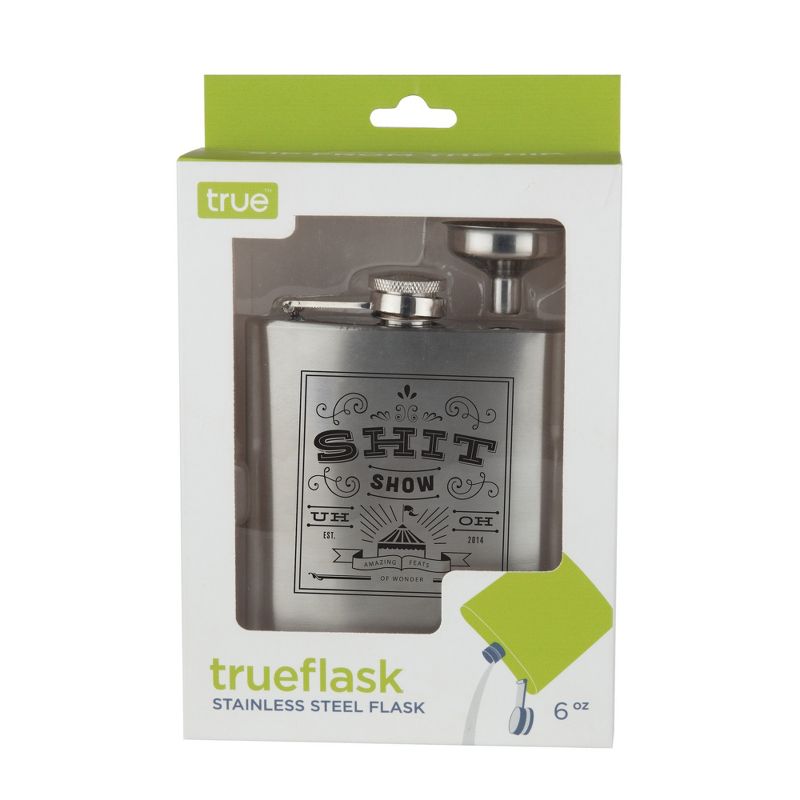 Stainless Steel Drinking Flask by True, 3 of 4