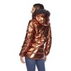 Metallic Puffer Coat with Hoodie - White Mark - 3 of 4