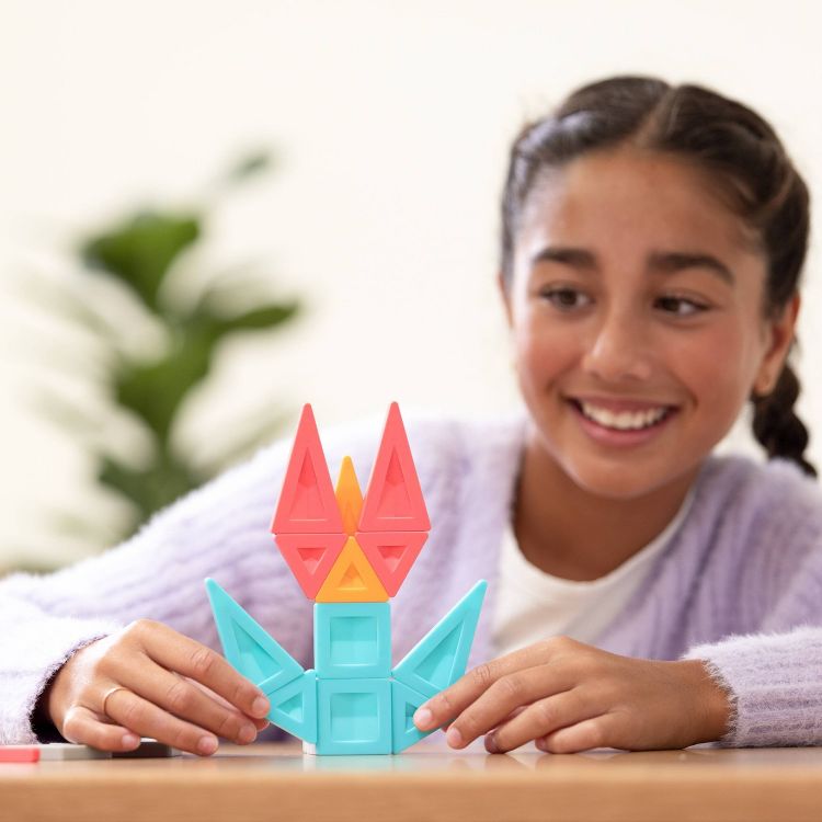 CONNETIX Magnetic Tiles Constructor Set 70pc: Educational Focus on Creative Thinking, Includes 70 Building Components, 6 of 11