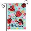 Patterned Ladybugs Spring Garden Flag 18" x 12.5" Briarwood Lane - 2 of 4