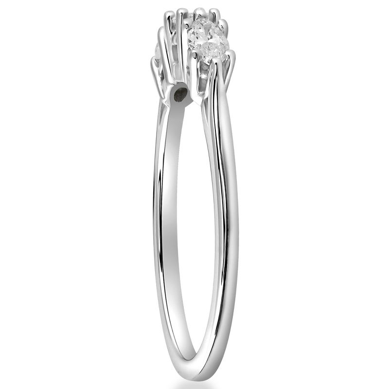 Pompeii3 1/3ct Marquise Diamond Wedding Ring Womens Stackable Band 14k White Gold, 3 of 5