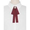 Elerevyo Women's Pre-Tied Ribbon Elegant Brooch Pin Bow Tie - 4 of 4