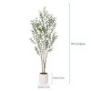 Sapphtopaz Artificial Olive Tree Faux Plants Artificial Trees Indoor with Natural Wood Trunk, Room Decor for Home, Foyer - 3 of 4