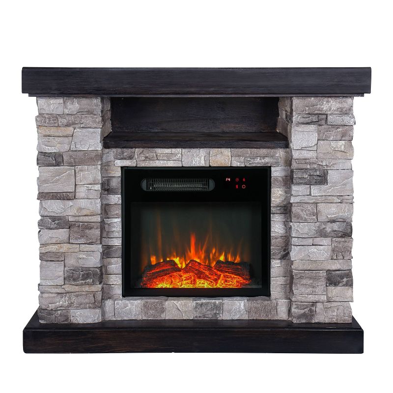 39&#34; Freestanding Electric Fireplace Gray - Home Essentials, 1 of 9