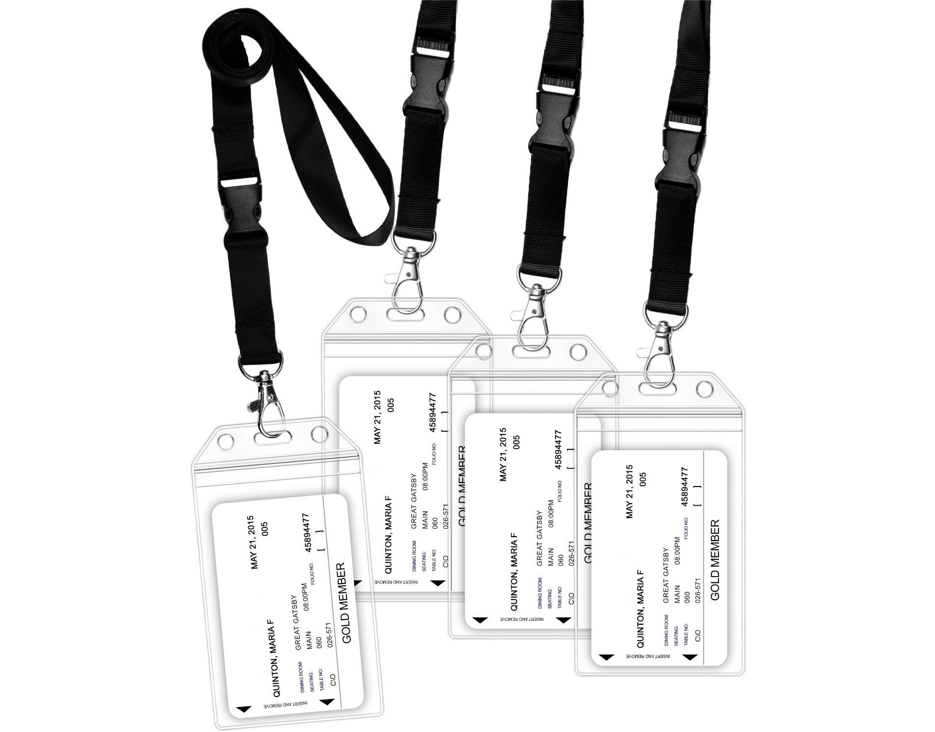 Greatshield 4 Pack Cruise ID Badge Holder with Lanyard & Water Resistant, Cruise lanyards with ID Holders, Lanyards for Cruise Ship Cards - Black