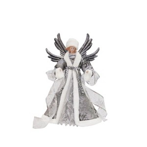 Season's Designs Christmas 18In Tree Topper Angel In Grey White Wit - 1 of 1
