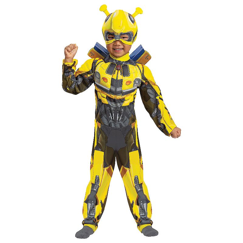 Toddler Boys' Transformers Rise of the Beasts Bumblebee Muscle Jumpsuit, 1 of 4