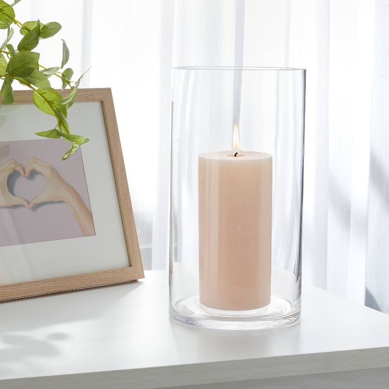Clear Hurricane 3&#34; x 8&#34; Pillar Candle Holder - Room Essentials&#8482;, 3 of 5