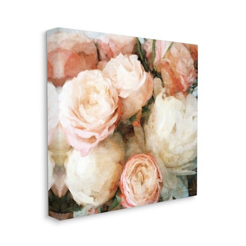 Stupell Industries Flower Bouquet Pink White Painting Gallery Wrapped ...