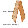 INSPIRE CHIC Women's Paisley Polka Dots Pattern Skinny Long Satin Silky Ribbon Neck Scarves 1Pc - 3 of 4