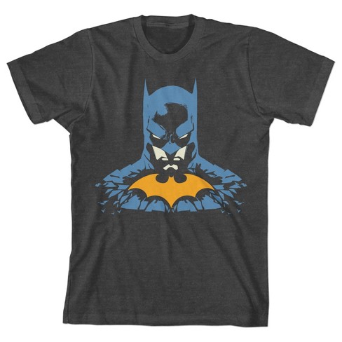 Batman Character Silhouette Youth Charcoal Gray Graphic Tee : Target