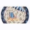Earth Rugs Handmade Navy Beach Chair Coaster 5"x5" Coastal Lodge Jute Table Protector - 2 of 3