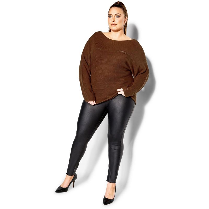 Women's Plus Size Romance Sweater - copper | CITY CHIC, 4 of 9