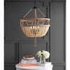 Whitley Pendant - Brown Wooden Finish/Dark Grey - Safavieh. - image 4 of 4