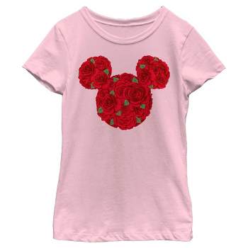 Girl's Disney Mickey Mouse Rose Silhouette T-Shirt