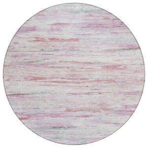 Blush And Ivory Abstract Washable Indoor Outdoor Area Rug - 1 of 4
