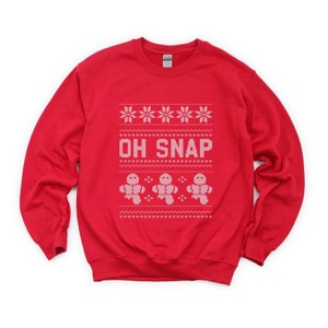 Simply Sage Market Ugly Sweater Oh Snap Sweatshirt - 1 of 4