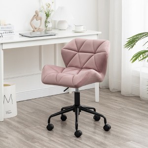 QingMoon Diamond Tufted Office Chair, Adjustable Swivel Desk Chair with Back, Computer Chair for Home Office, Suitable for Reading and Study - 1 of 4