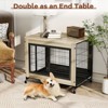Tangkula Dog Crate Furniture Industrial Dog Kennel w/ Flip-up Top Decorative Pet House - 4 of 4