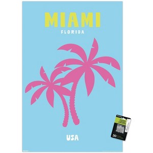 Trends International Reinders: Destinations - Destination Miami Unframed Wall Poster Prints - 1 of 4