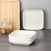 vancasso 4 Pieces Dinnerware Set,White,Durable Poreclain,Soup Plates,Square Plate,950ml,Service For 4 People - 3 of 4
