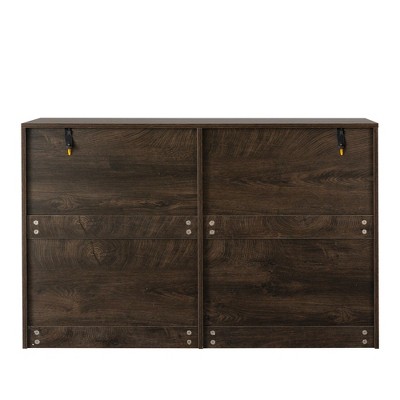 6-Drawer Wooden Dresser, Spacious Double Chest Of Drawers, Versatile Storage Organizer Cabinet, Bar Buffet Counter For Bedrooms And Living Spaces