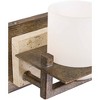 Minka Lavery Industrial Wall Light Sconce Patina Iron Hardwired 5 1/4" Fixture Etched Opal Glass Shade for Bedroom Bathroom Vanity - 3 of 3