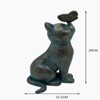 Curiosity Cat Butterfly Garden Statue Decor Cute Cat Sculpture Outdoor Animal Figurines Ornaments For Yard Lawn Porch - 2 of 4