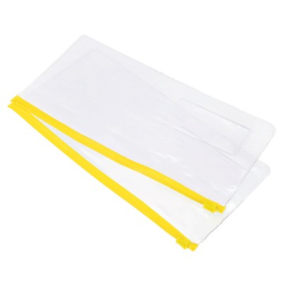 Unique Bargains A6 PVC Waterproof Home Office Travel Zip Envelope File Bags 20 Pcs