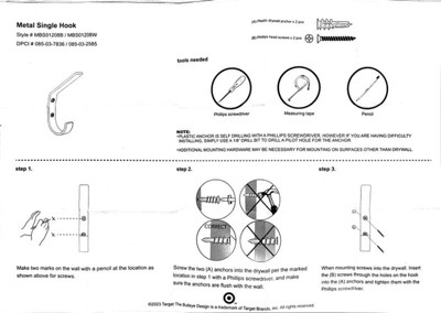 Accordian 10 Hooks Rail Matte Black - Brightroom™ : Target