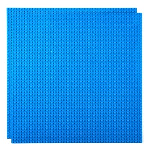 Strictly Briks Classic Baseplates, For Building Bricks, Bases for Tables, Mats, and More, Blue, 2 Pack, 16x16 Inches - 1 of 4