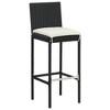 vidaXL Patio Bar Set Outdoor Garden Furniture Solid Wood Acacia and Poly Rattan - Black 4 Piece - 4 of 4