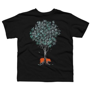 Boy's Design By Humans Wild Bear Scratching Tree By radiomode T-Shirt - 1 of 2
