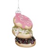 Northlight 3.75" Triple Stacked Doughnuts Glass Christmas Ornament - 3 of 4