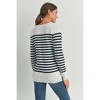 Hello Miz Women's Striped Button Shoulder Maternity Sweater Top - 3 of 4