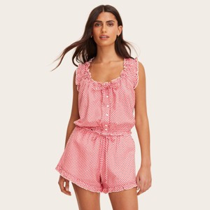 Women's Femme Shell Tank Top - Parke x Target Red Gingham Check