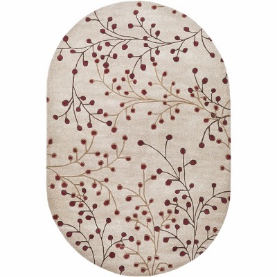 Hauteloom Elsu Beige&Burgandy Wool Rug