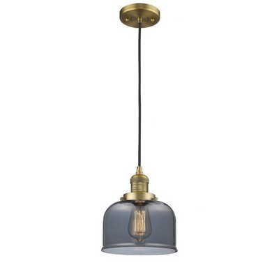 Bell - 1 Light Cord Hung Mini Pendant In Industrial Style-10 Inches Tall and 8 Inches Wide