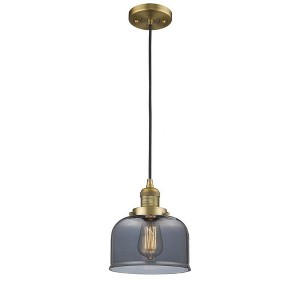 Bell - 1 Light Cord Hung Mini Pendant In Industrial Style-10 Inches Tall and 8 Inches Wide - 1 of 1