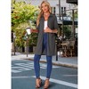 INSPIRE CHIC Women's Waffle Zip-Up 3/4 Sleeves Short House Dresses Bathrobe with Pockets - 3 of 4