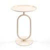 FONTOI Lantern-shaped End Table Set of 2, Small Round Side Table, Accent Pedestal Table for Living Room Bedroom Corners, White, 17.7"*24"*17.7" - 2 of 4