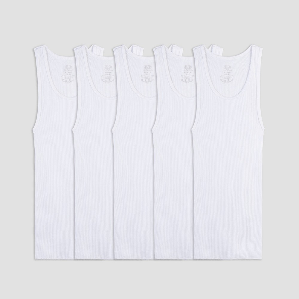 Fruit of the Loom Boys' 4 + 1 Bonus Pack A-Undershirt - White XL