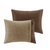Sapphtopaz Comforter Set Quilt Set Soft Faux Suede with Lodge Cabin Style Pieced Fabric and Buttons on Top 7 Piece - 4 of 4